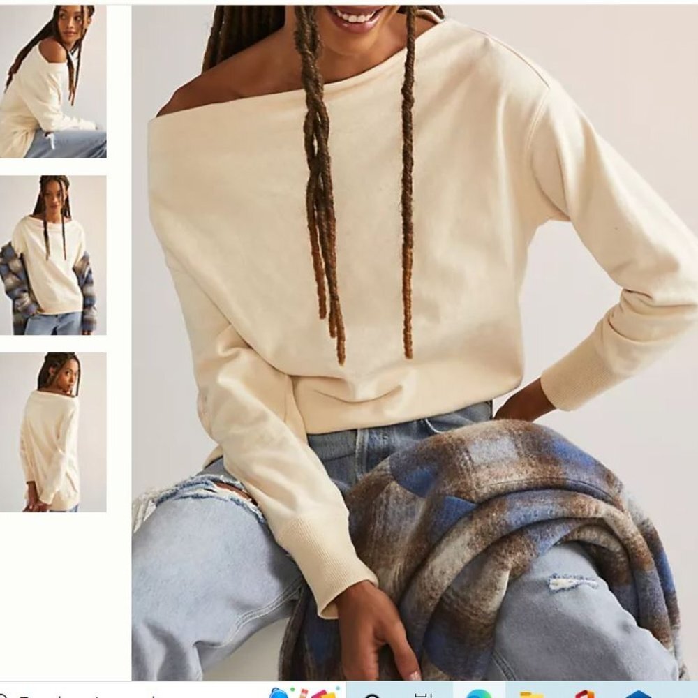 NWT Pilcro Boat Neck Oversized Pullover, size S.